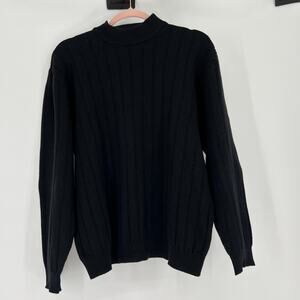GRANT THOMAS 100% Extra Fine Italian Merino Wool Mock Neck Pullover Sweater. XL
